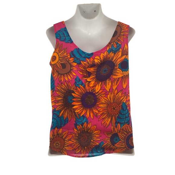 NWT Vintage Jacqueline Ferrar Native Knit Lined Tank Top Medium Sunflower - Picture 2 of 4